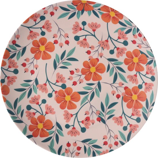 Emporio Zani Touch Mel YORK dessert plates flowers set 4 pieces 100
