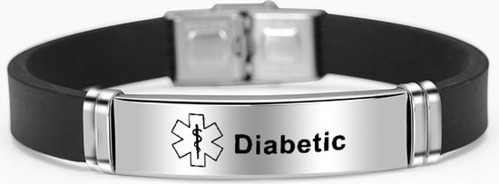 Info armband - diabetes - Waarschuwingsarmband - SOS armbandje | bol