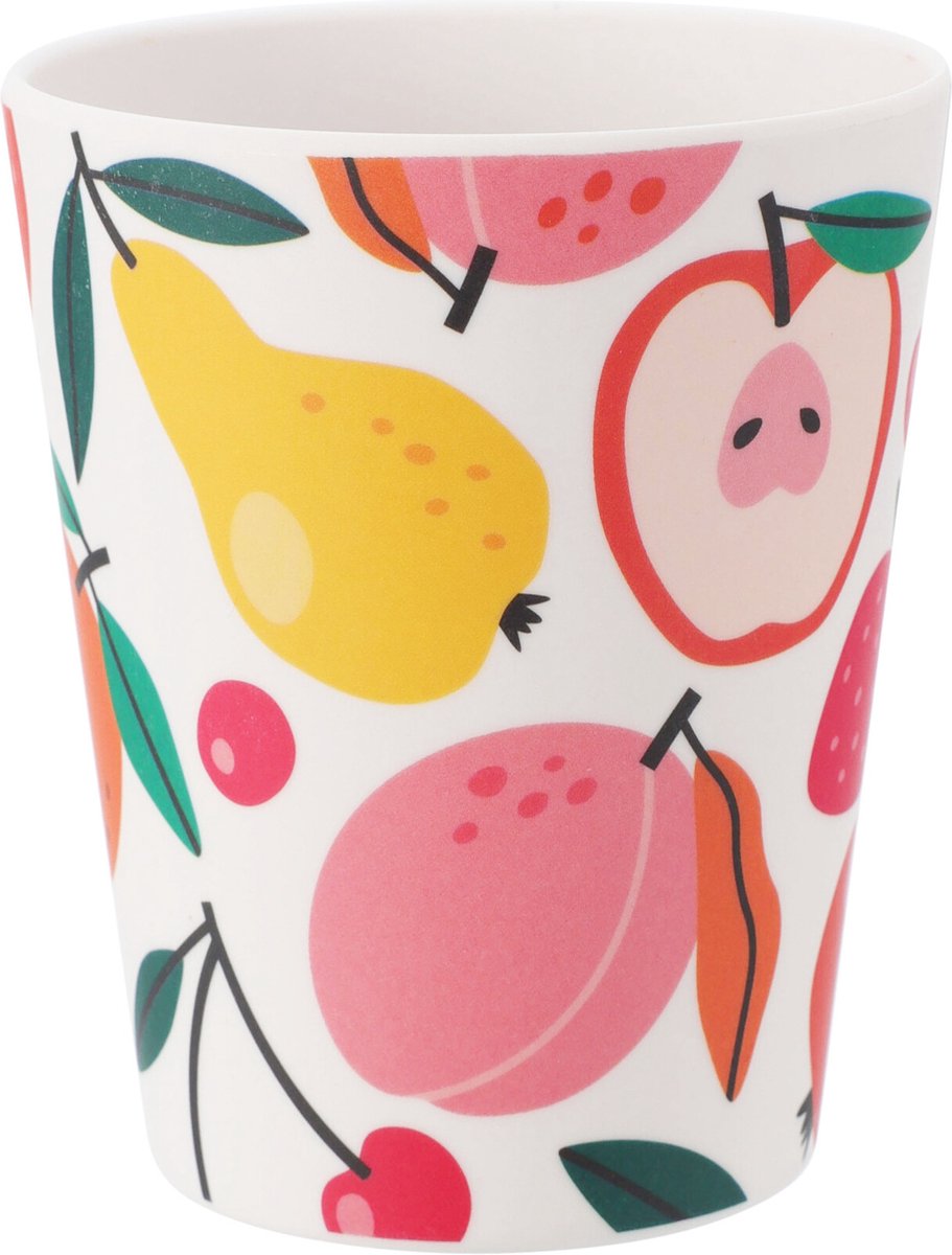 Goedkoopste Vrolijke beker- melamine-fruit print