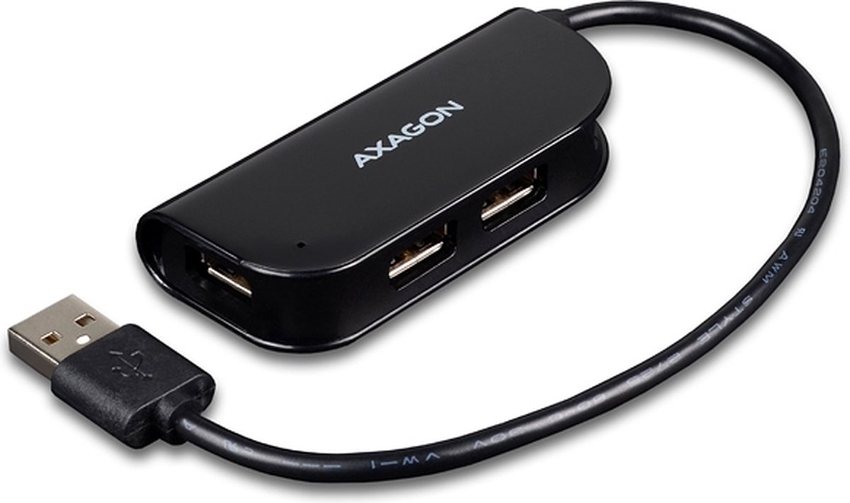 AXAGON HUE-X4B 4x USB2.0 READY Black Hub *USBAM *USBAF