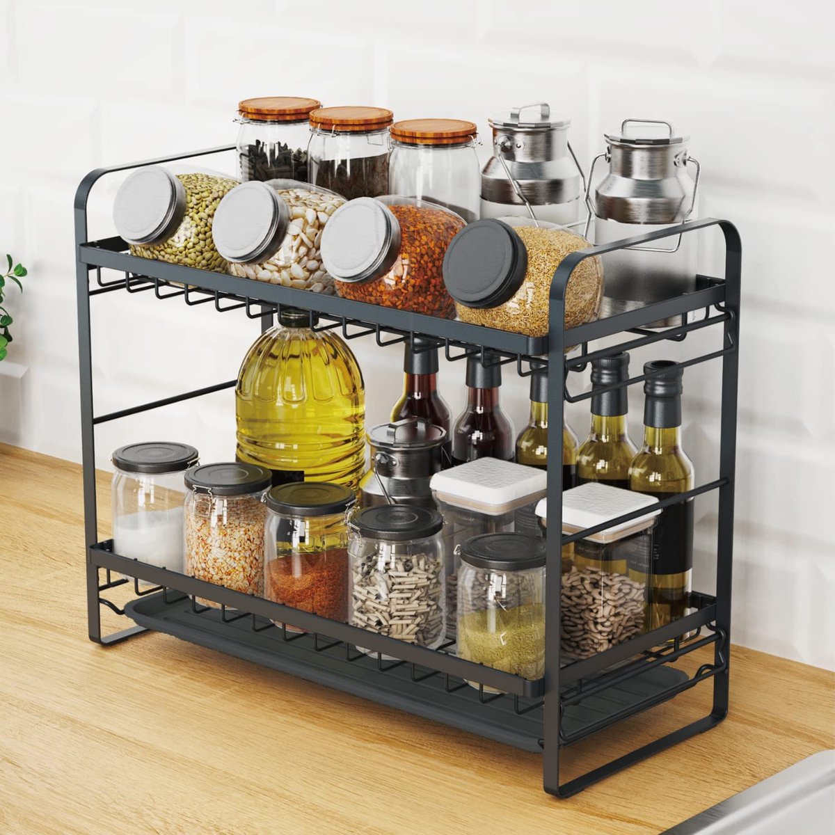 Spice rack kruidenrek rek voor bewaren van kruidenpotten kruidenorganiser