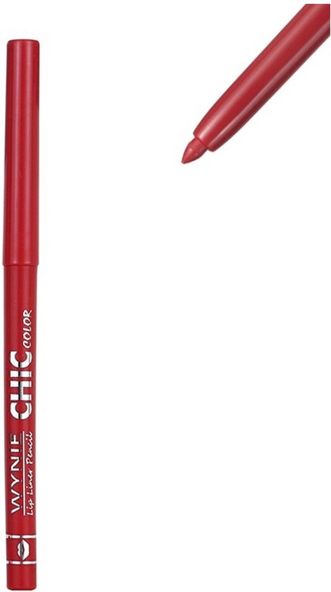 Wynie – CHIC color - Donker Rood lippotlood, draaibaar / Automatic Lip Liner Pencil – Nummer 006 - 1 stuks