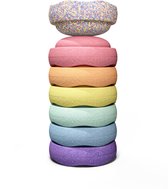 Stapelstein | Pastel | Rainbow 6 + 1 confetti steen