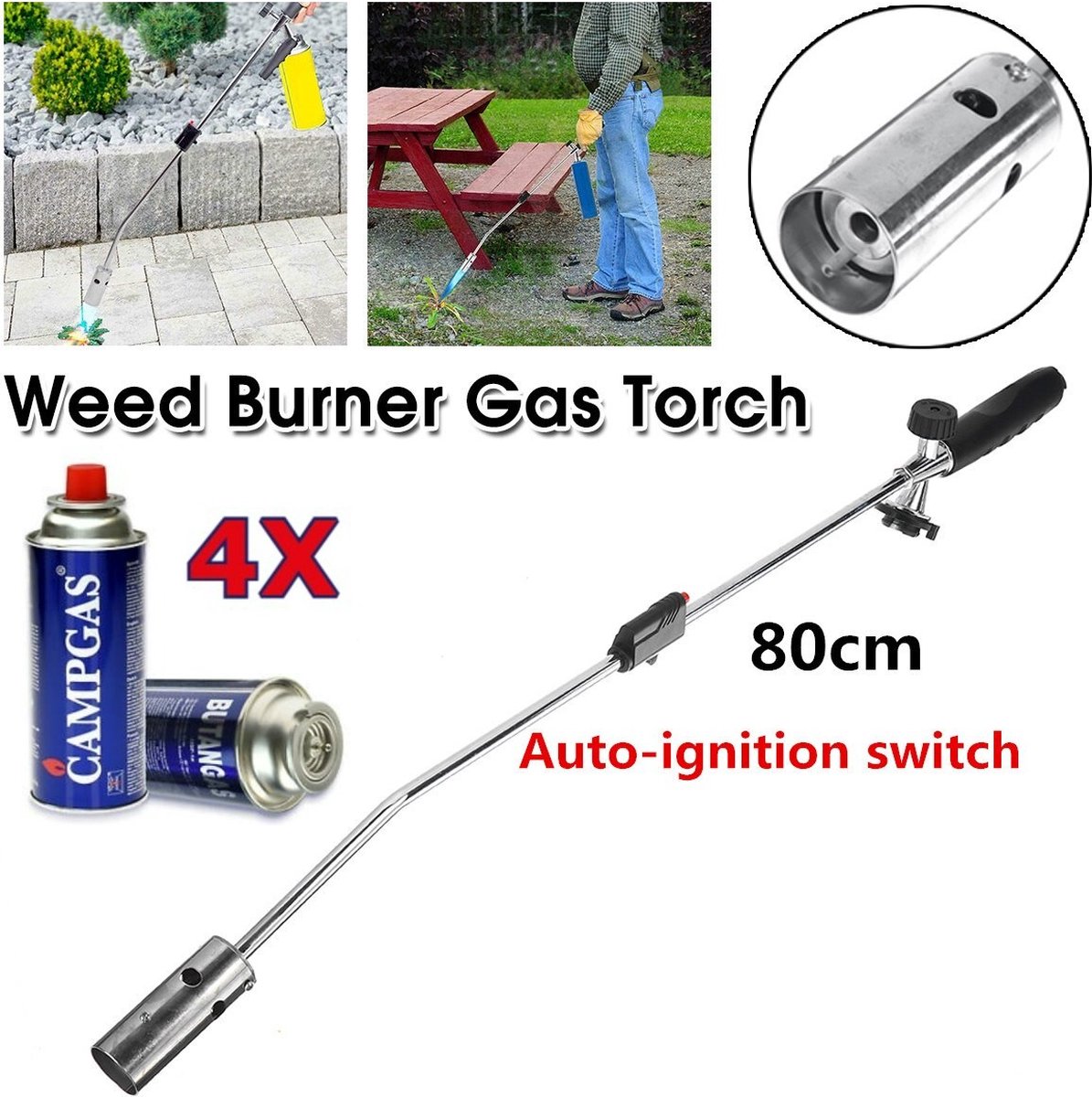 Kinzo Brûleur 3 En 1 2000 W – Brûleur à Herbes, Peinture & Allume-Barbecue