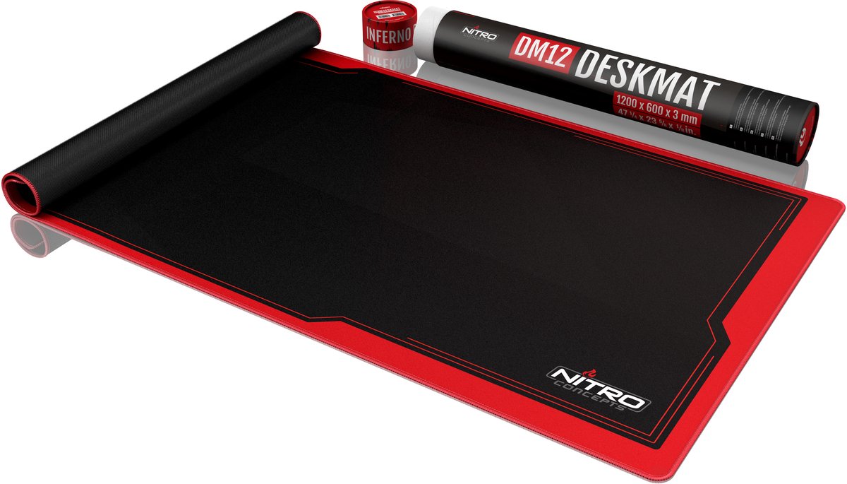 Nitro Concepts DM12 Gaming muismat Zwart, Rood