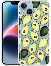Geschikt voor Apple iPhone 14 Hoesje Avocado's - Designed by Cazy