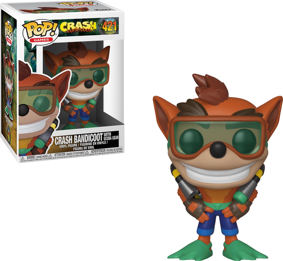 Funko Pop! Games: Crash Bandicoot Scuba Crash  - Verzamelfiguur