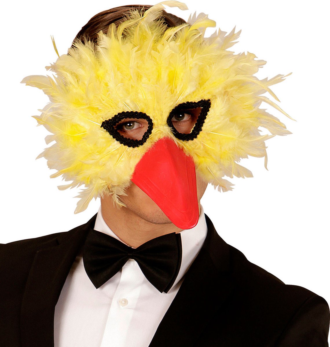 Vogelmasker Pino geel | Perfect voor carnaval en feestjes