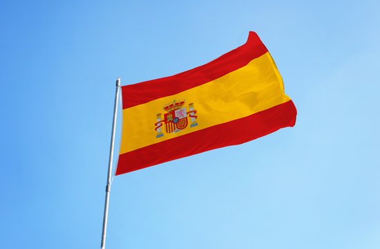 De vlag van Spanje stock illustratie. Illustration of materiaal - 31677681
