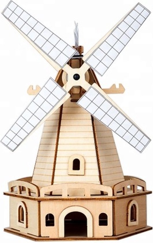 Bouwpakket molen op zonne-energie – hout
