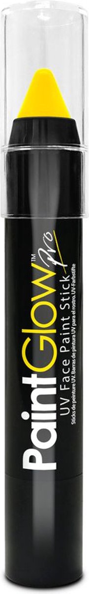 PaintGlow - UV Face & Body Paint Stick - Blacklight verf - Festival make up - Geel