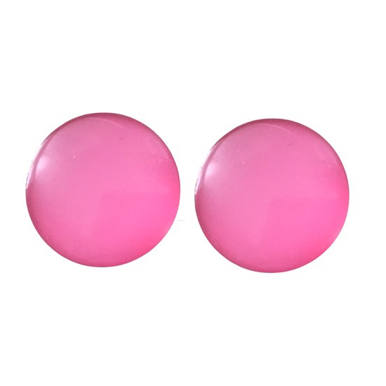 Clip Oorbellen-midden roze -2.5 cm-Cabochon-Geen gaatje-Charme Bijoux
