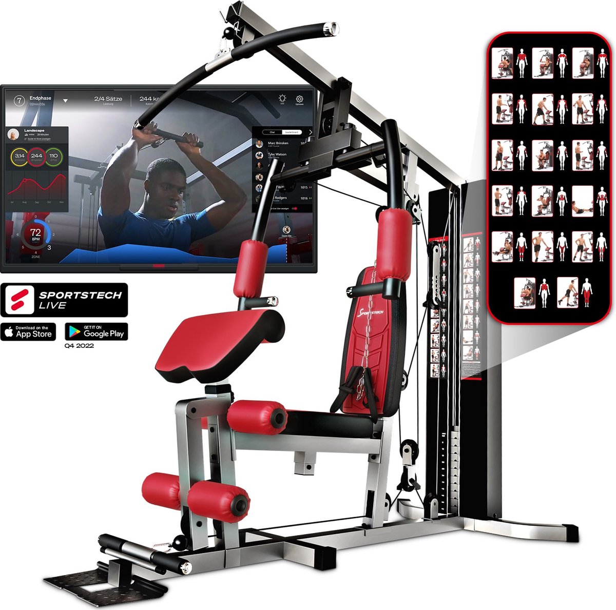 Sportstech HGX100 Krachtstation | Multifunctioneel Homefitness