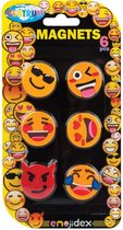 6 aimants Emoji d'un diamètre de 28 mm