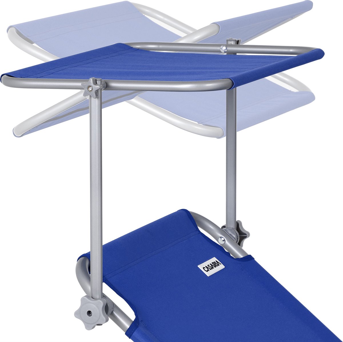 Casaria Ligstoel Ligbed Hawai 2 Stuks UV-Bestendig 4-voudig Verstelbaar