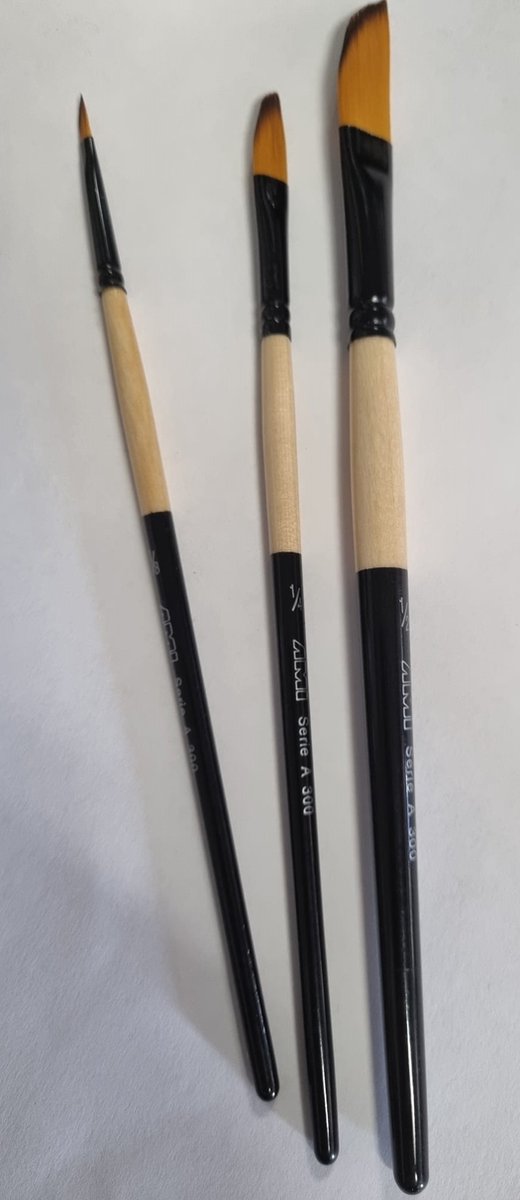 Penselen Biezentrekker A300. Set à 3 stuks