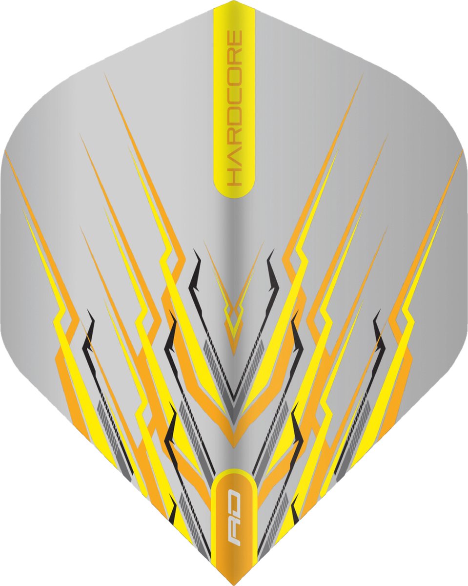 RED DRAGON - Hardcore Yellow Mohawk dart vluchten - 3 sets per pakket (9 dartvluchten in totaal)