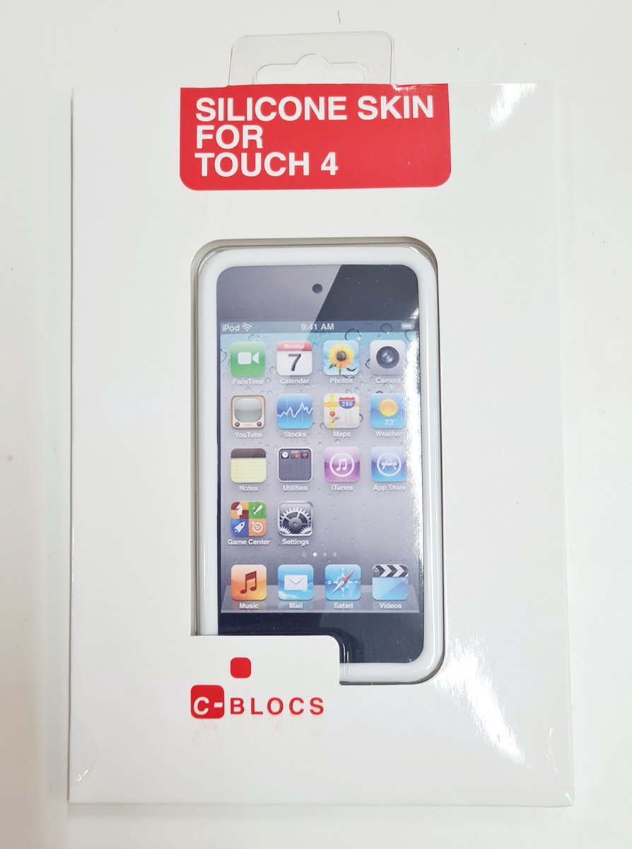 Silicone beschermhoes voor Apple iPod Touch 4 Wit