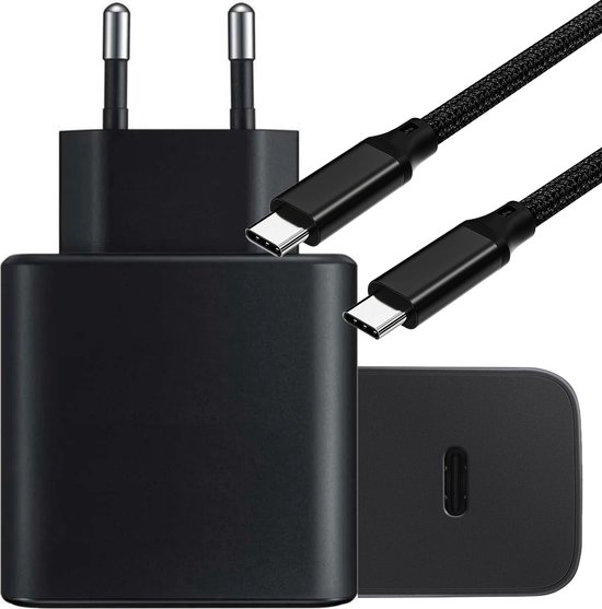 PHREEZE 45w snellader geschikt voor Samsung Super Fast Charging | 1m Nylon Oplaadset
