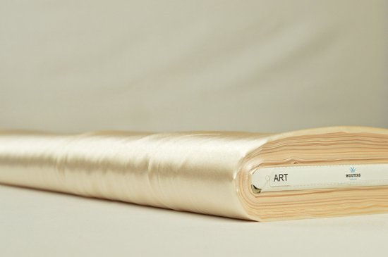 15 mètres de tissu satiné - Champagne - 100% polyester