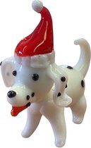Glazen hond - kersthond - 7 cm - glazen dieren - verzamelobject