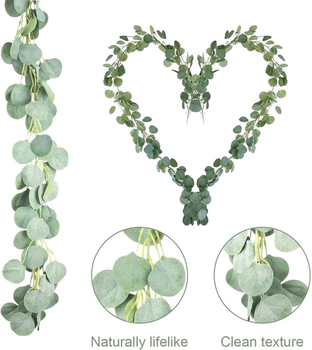 Betylifoy Eucalyptus slinger met bessen, 4 stuks tafelslinger, eucalyptus groene bladerenslinger, hangende wijnstokken voor bruiloftsfeest, thuis, tafeldecoratie (Groen-4PCS Betylifoy Eucalyptus slinger met bessen, 4 stuks tafelslinger, eucalyptus groene bladerenslinger, hangende wijnstokken voor bruiloftsfeest, thuis, tafeldecoratie (Groen-4PCS