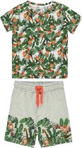 Jungle dieren tweedelige set T-shirt en short jongens