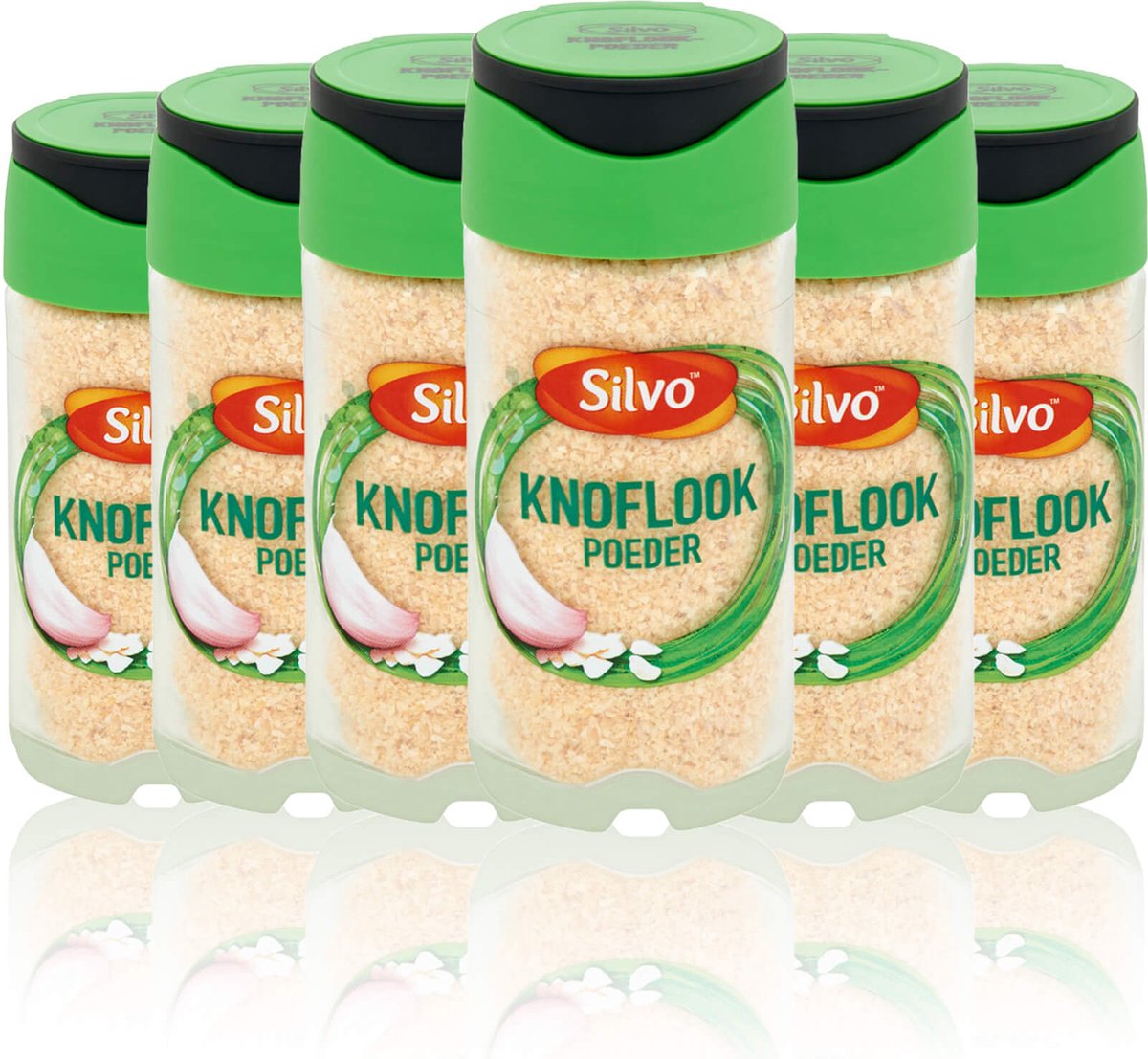 Goedkoopste Silvo® | 6 x Knoflook Poeder 55 g | 100 natuurlijk | voordeelverpakking