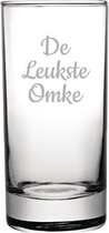 Gegraveerde longdrinkglas 28,5cl De Leukste Omke