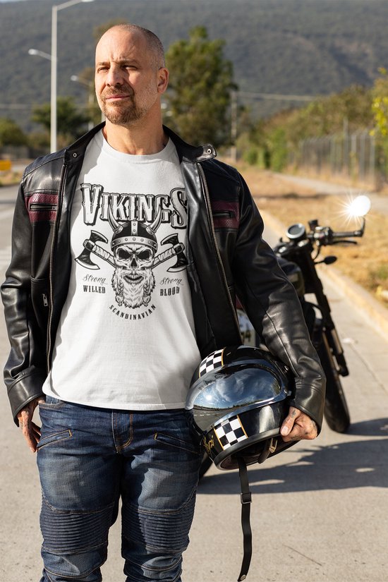 Rick & Rich Viking - T-shirt 3XL - Viking tshirt - Heren viking tshirt - Skull tshirt - Mannen viking tshirt