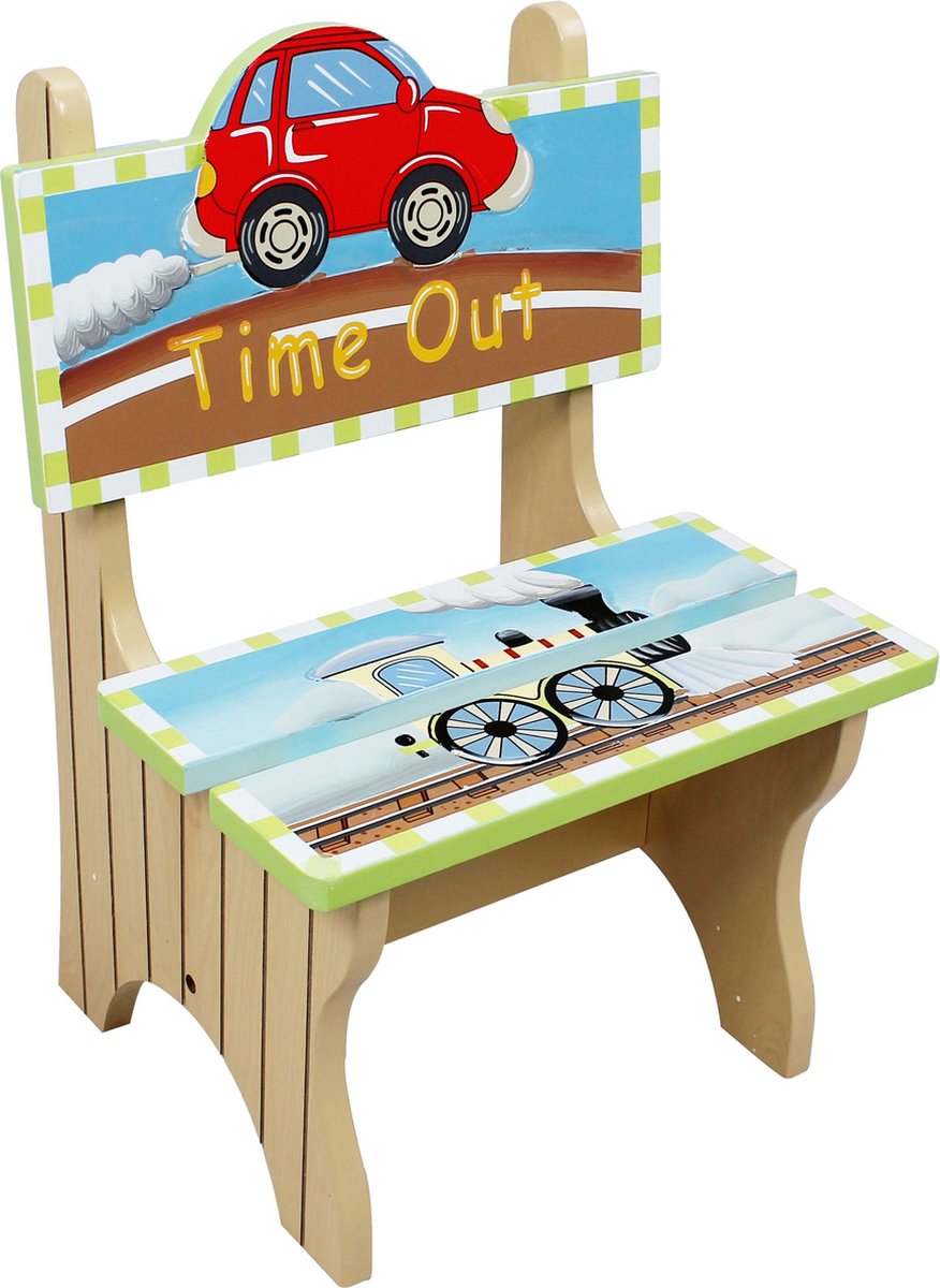 Teamson Kids Houten Time-Out Stoel Voor Kinder - Kinderslaapkamer Accessoires - Transportatie Ontwerp