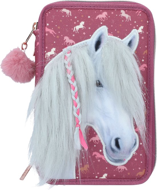 Miss Melody Colour Your Horse – Kit De Peinture Pour Cheval Blanc Avec 6 Couleurs Acryliques, Pinceau, Palette – Activité Créative Pour Enfants Dès 5 Ans
