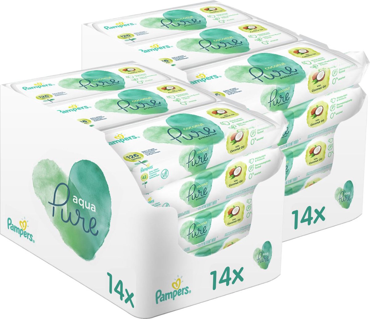 Pampers - Pure Coconut - Billendoekjes - 1176 doekjes - 28 x 42