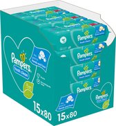 Bol.com Pampers Fresh Clean Billendoekjes - 1200 doekjes aanbieding
