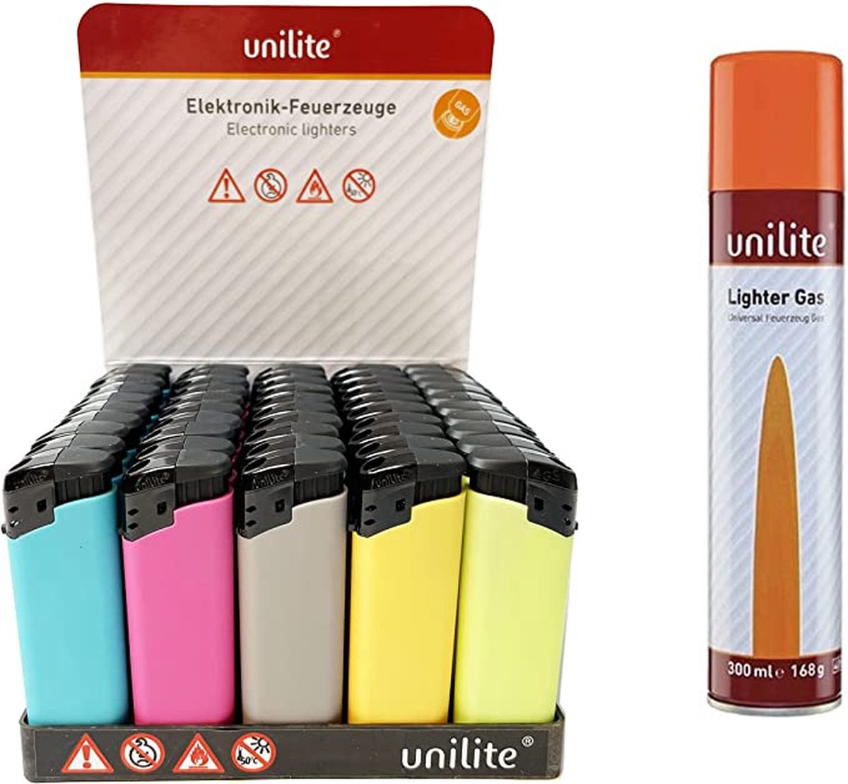 Goedkoopste Unilite aanstekers - 50 stuks aansteker - navulbaar gasfles