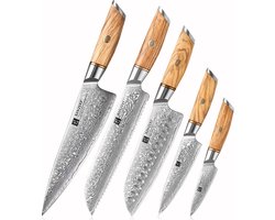 Xinzuo B37 Damascus series - Set van 5