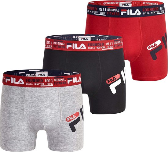 FILA - boxershort heren - 3 stuks - model 6 - maat M - onderbroeken heren |  bol.com