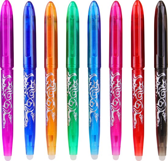 Uitwisbare pennen- 8 stuks- Diverse kleuren- Uitwisbare pen- Erasable pen-  Uitwisbaar-... | bol