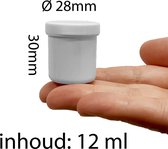 Plastic Potjes met Deksel - 12 ml - 10 stuks - Reispotjes Hervulbaar klein - Cosmetica potje - Lege Potjes - Zalfpotje