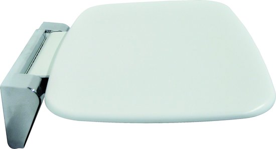 douchestoel opklapbaar wandmontage wit/chroom