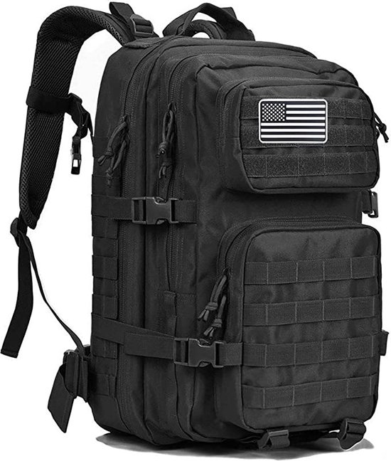 Foto: Ibright 45l militaire rugzak tactische rugzak oxford stof waterdicht zwart