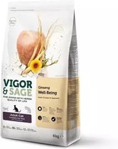 Vigor & Sage Kattenvoer Well-Being Ginseng 4 kg