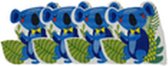 Servetten met koala print - Blauw / Multicolor - Papier - 16 x 16 cm - 16 Stuks  - 2-laags - Servet - Servetten - Doekje - Feest - Feestdecoratie