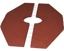 Rubbertegels voor wipkip - 90 x 129 cm - 50 mm dik - Rood