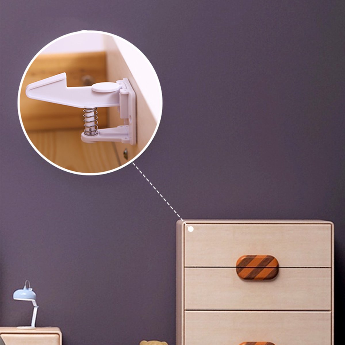 4 Verrous De Sécurité Invisibles Pour Tiroirs - Protection Enfant Adhésive