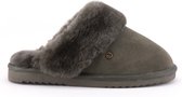 Warmbat Flurry Women Suede Dames Sloffen - Olijfgroen - Maat 40