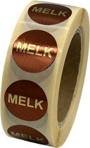 Melk chocolade voedselsticker op rol- 500 Stuks -20mm - voedseletiket - HACCP