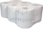 Papier de nettoyage Witte 2 couches 6 rouleaux midi dans une feuille de Myngoods.  ( Rouleau de serviettes jetables Tork Rolls.)