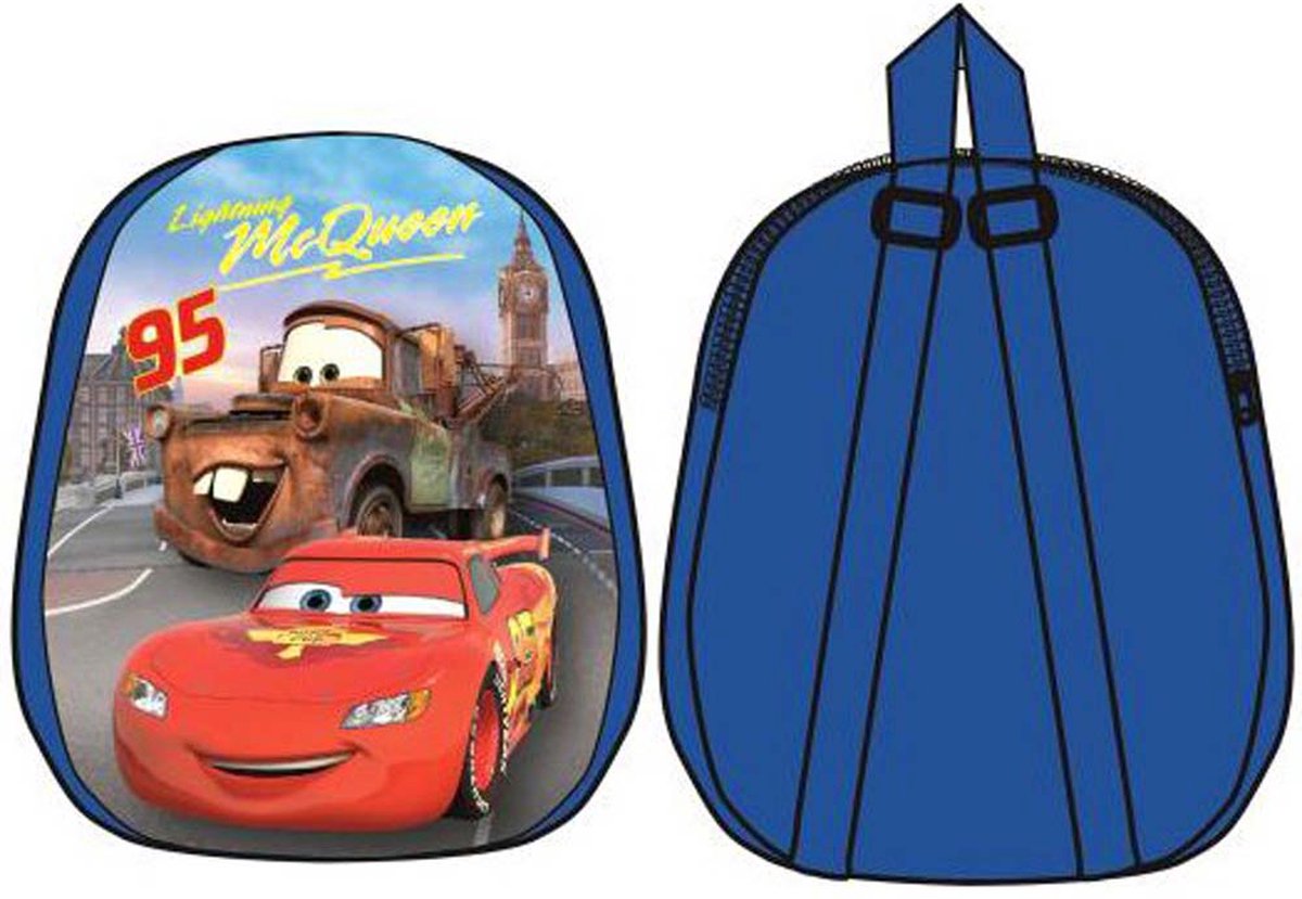 Disney Cars rugtas - blauw pluche - CARS rugzak