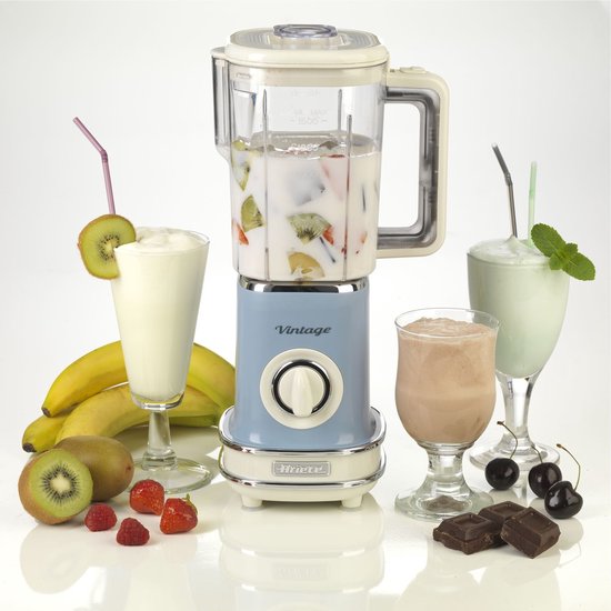 Ariete 0568/15 - Vintage blender - 500 Watt - 1,5L inhoud - 2 snelheden met pulse - Blauw van Merkloos — afbeelding 4